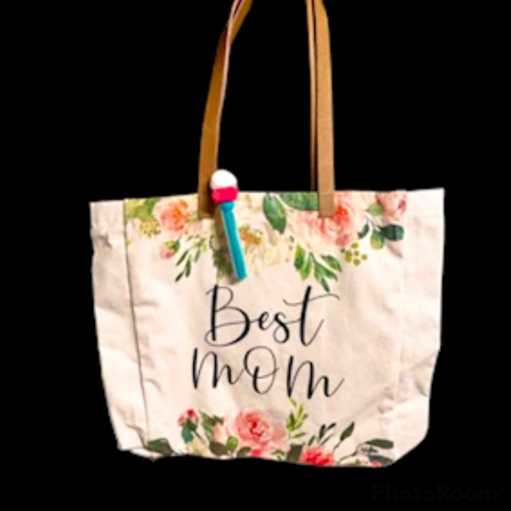 TOTE, “Best Mom” tote, Roomy, Foldable, Reusable, NWT - Picture 2 of 7